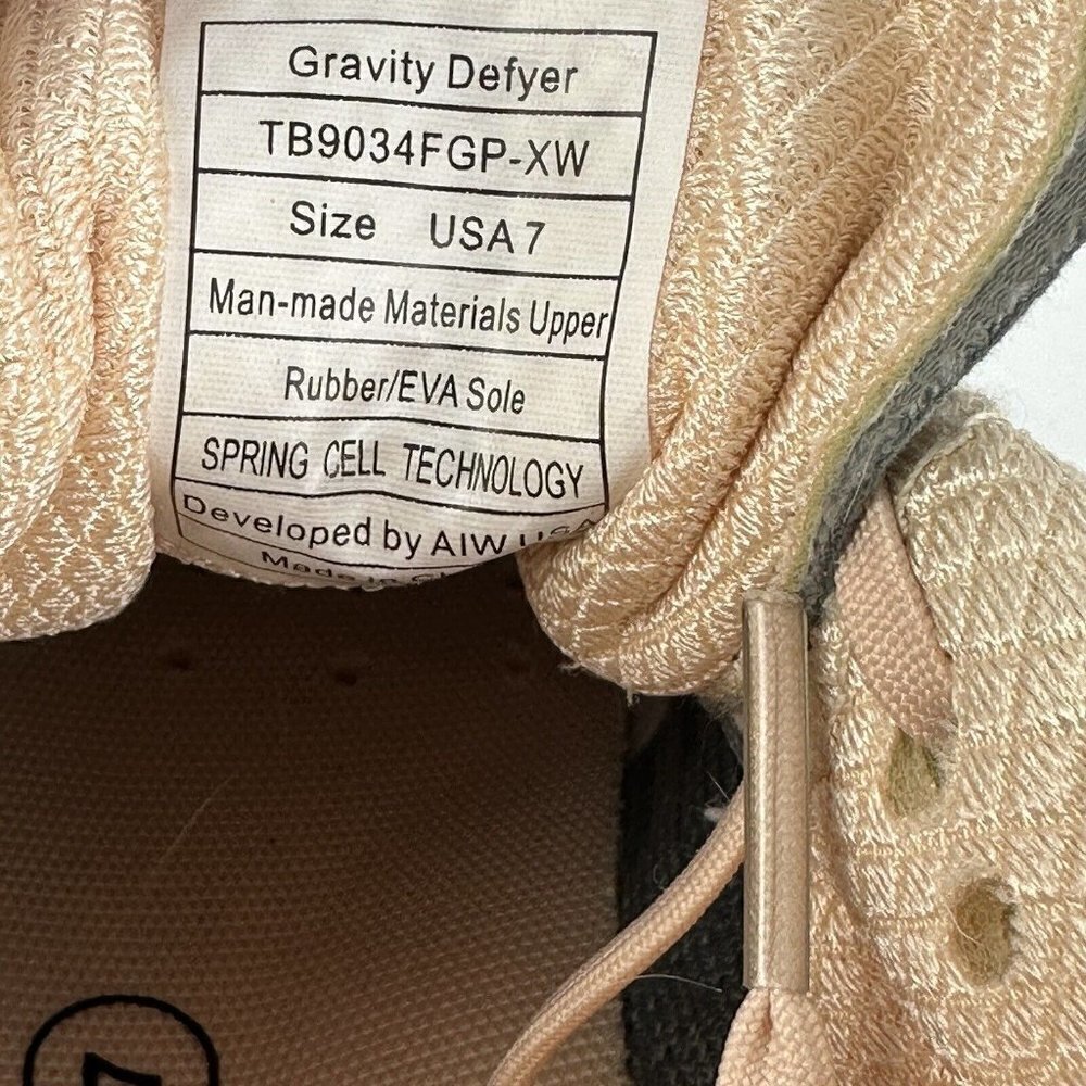 Gravity Defyer Sneaker 7 XLR8 Running Shoes Womens Gray Peach Silver Womens - Picture 11 of 12